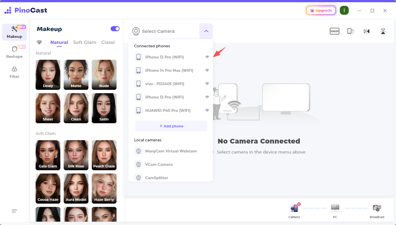 Connect via WiFi - Step 1