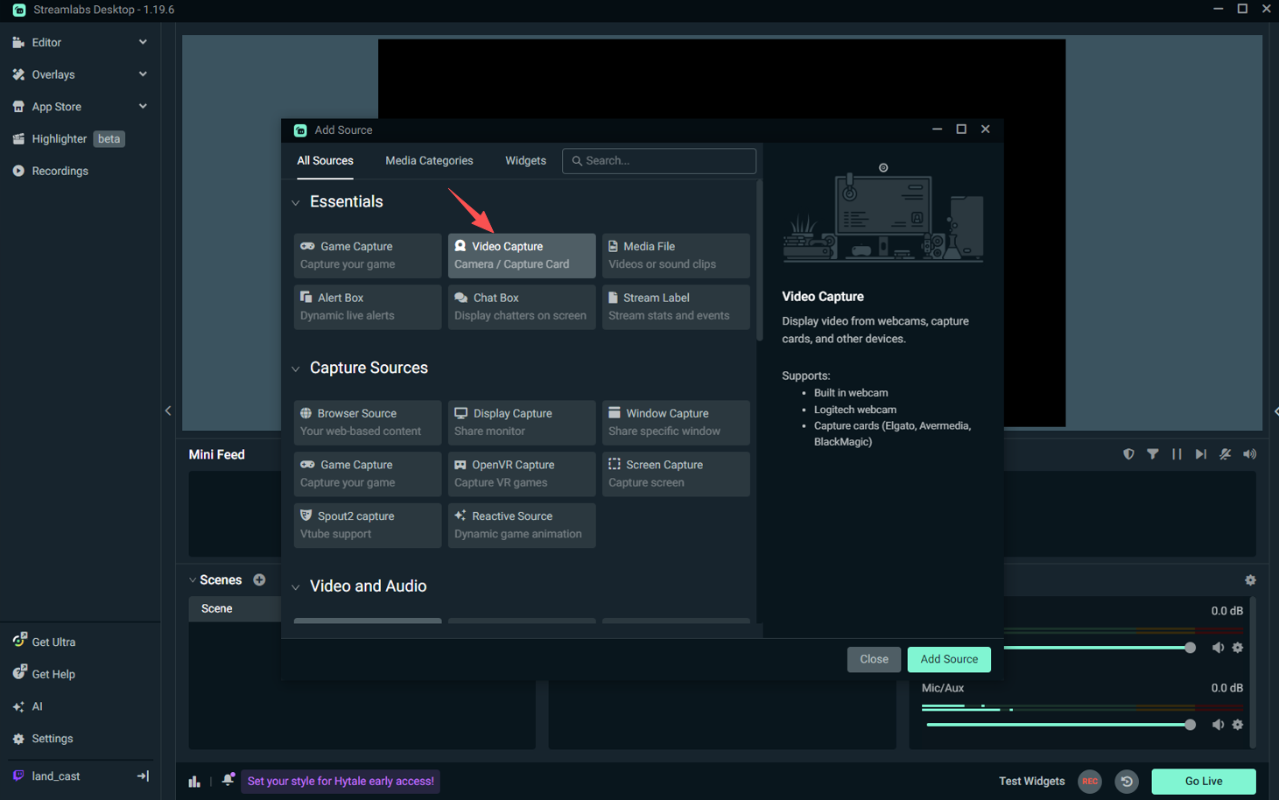 Use with Streamlabs