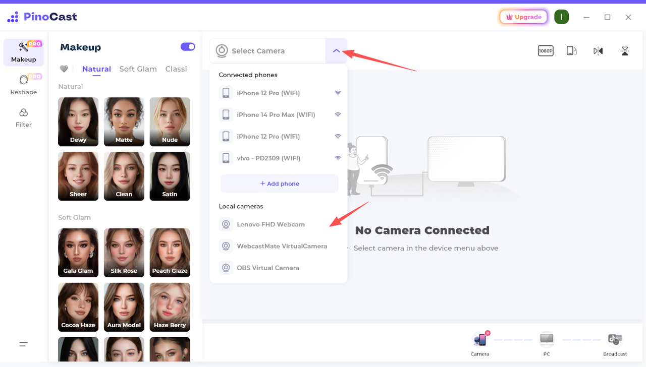 Connect via Webcam - Step 2